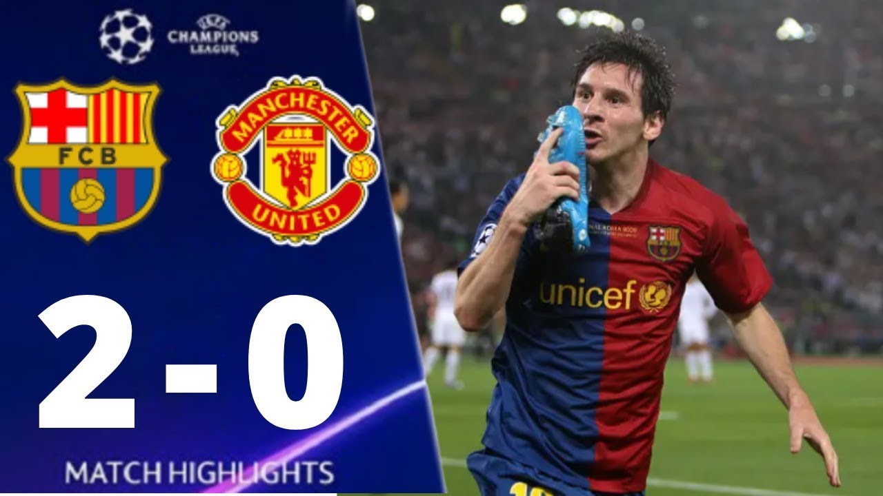 Barcelona vs Manchester United 2-0 UEFA Champions League 2009 All Goals And Highlights - YouTube